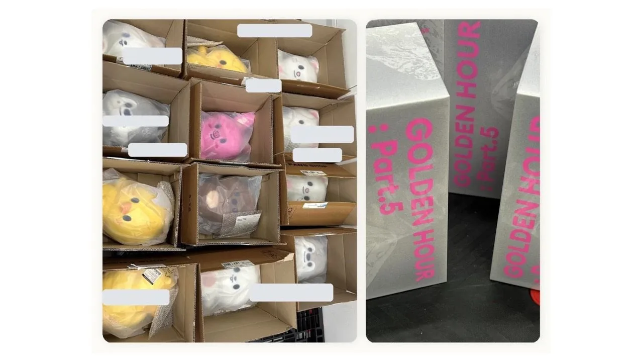 Masked KIKIT shipment items and product boxes